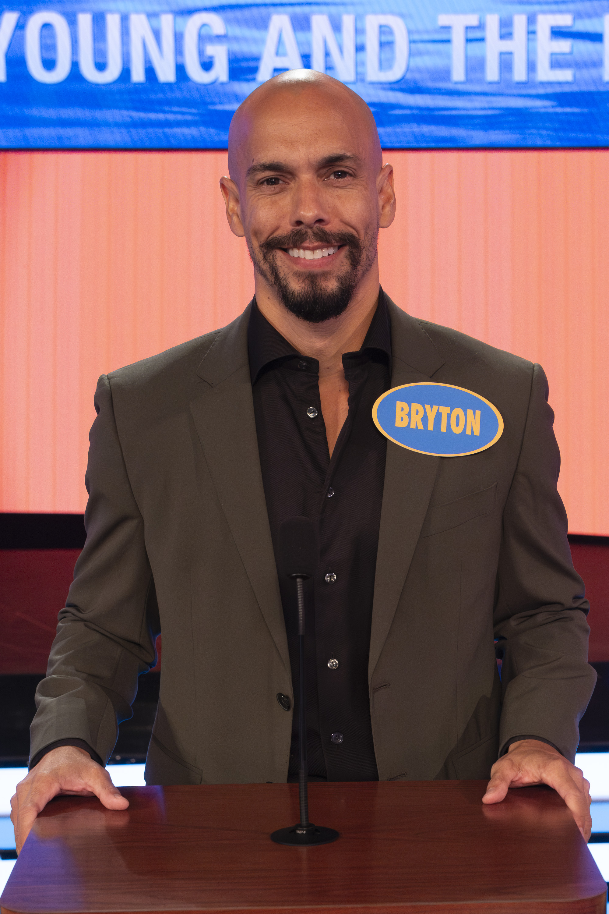 Bryton James seen during an appearance on "Celebrity Family Feud" on May 17, 2025 | Source: Getty Images