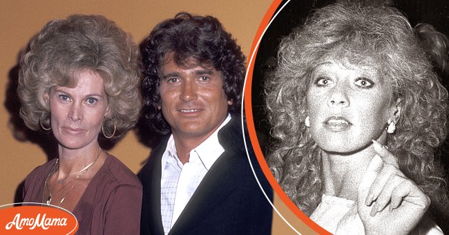 Portrait of Michael Landon and Lynn Noe [left] Michael Landon's wife Cindy Clerico [right]. | Photo: Getty Images