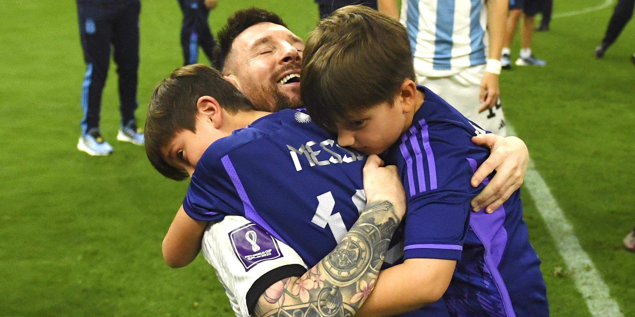 Lionel Messi and His Sons, 2022 | Source: Getty Images
