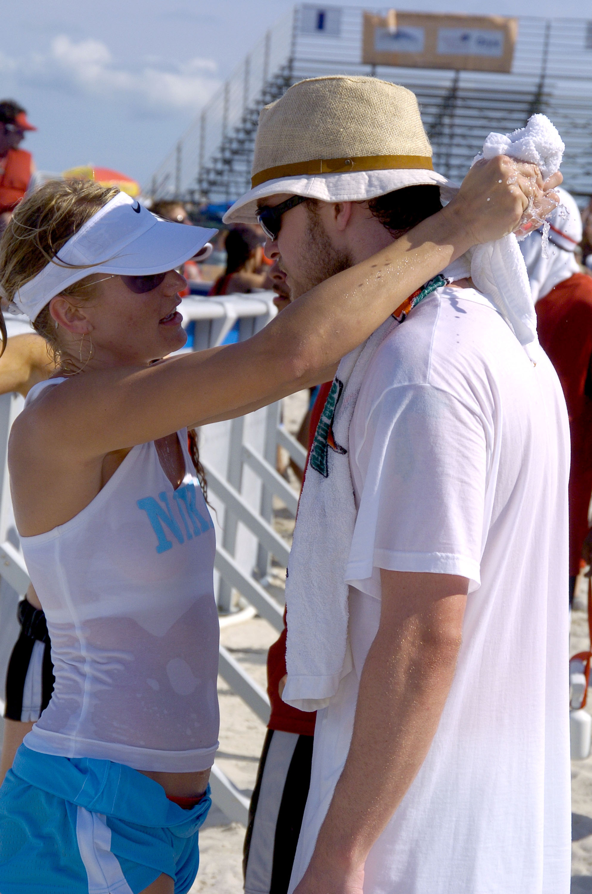 Cameron Diaz and Justin Timberlake during NSYNC's Challenge for the Children VI - Day 2 - skills challenge in Sunrise, Florida | Source: Getty Images
