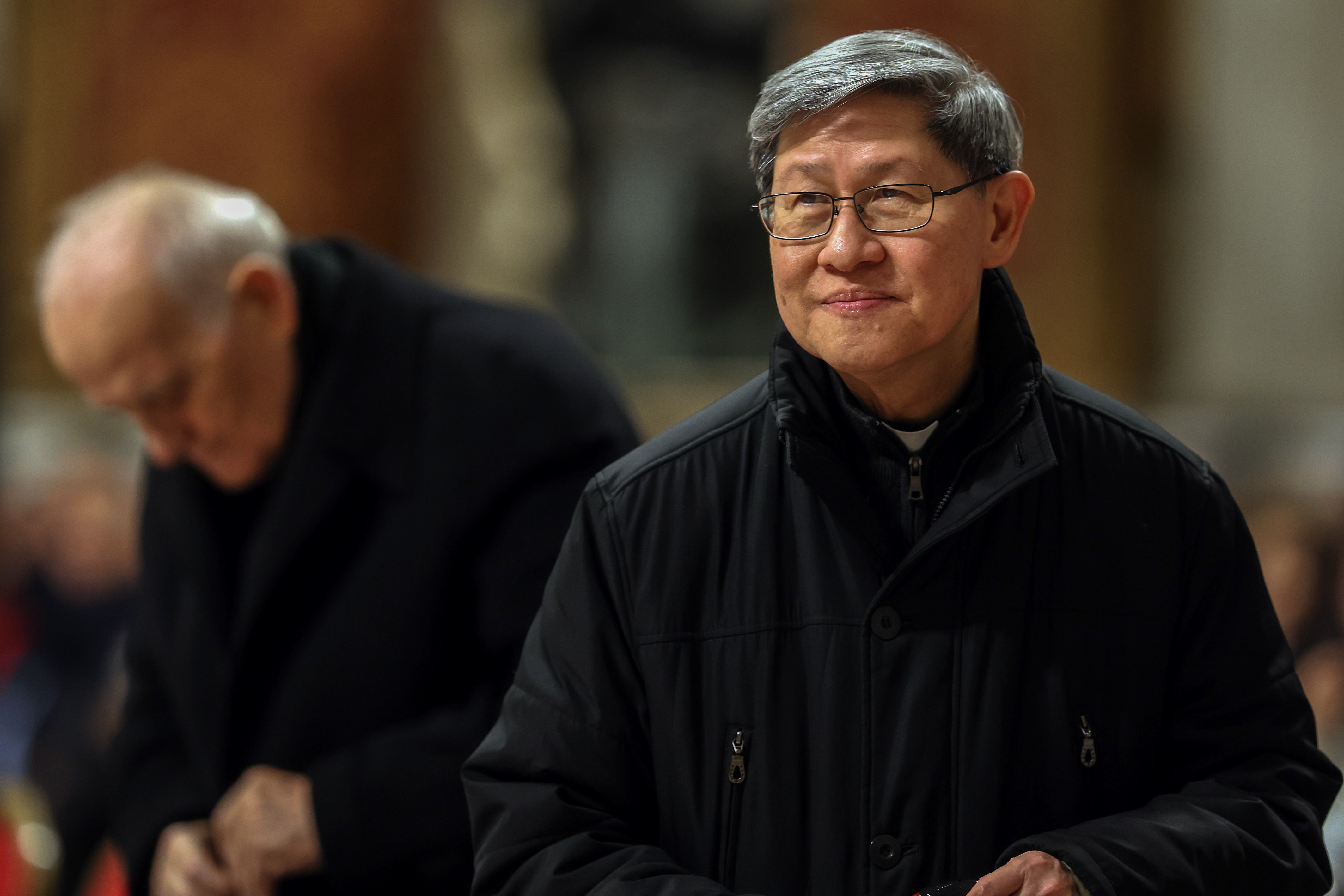 Cardinal Luis Antonio Gokim Tagle at the recitation of the Holy Rosary for Pope Francis on March 1, 2025 | Source: Getty Images
