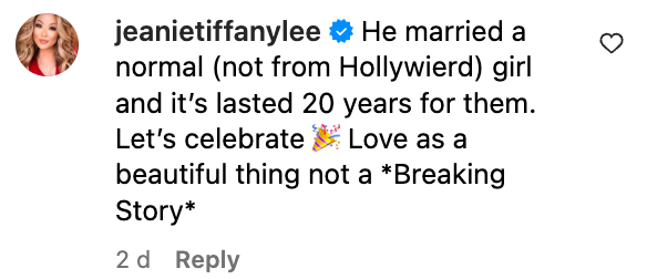 A screenshot of a comment about Matt Damon and Luciana Barroso's PDA dated July 8, 2023. | Source: Instagram.com/@pagesix