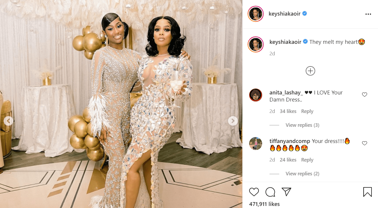 Keyshia Ka'oir and her daughter Dior at her mother's birthday celebration, July 2021| Source: Instagram/keyshiakaoir