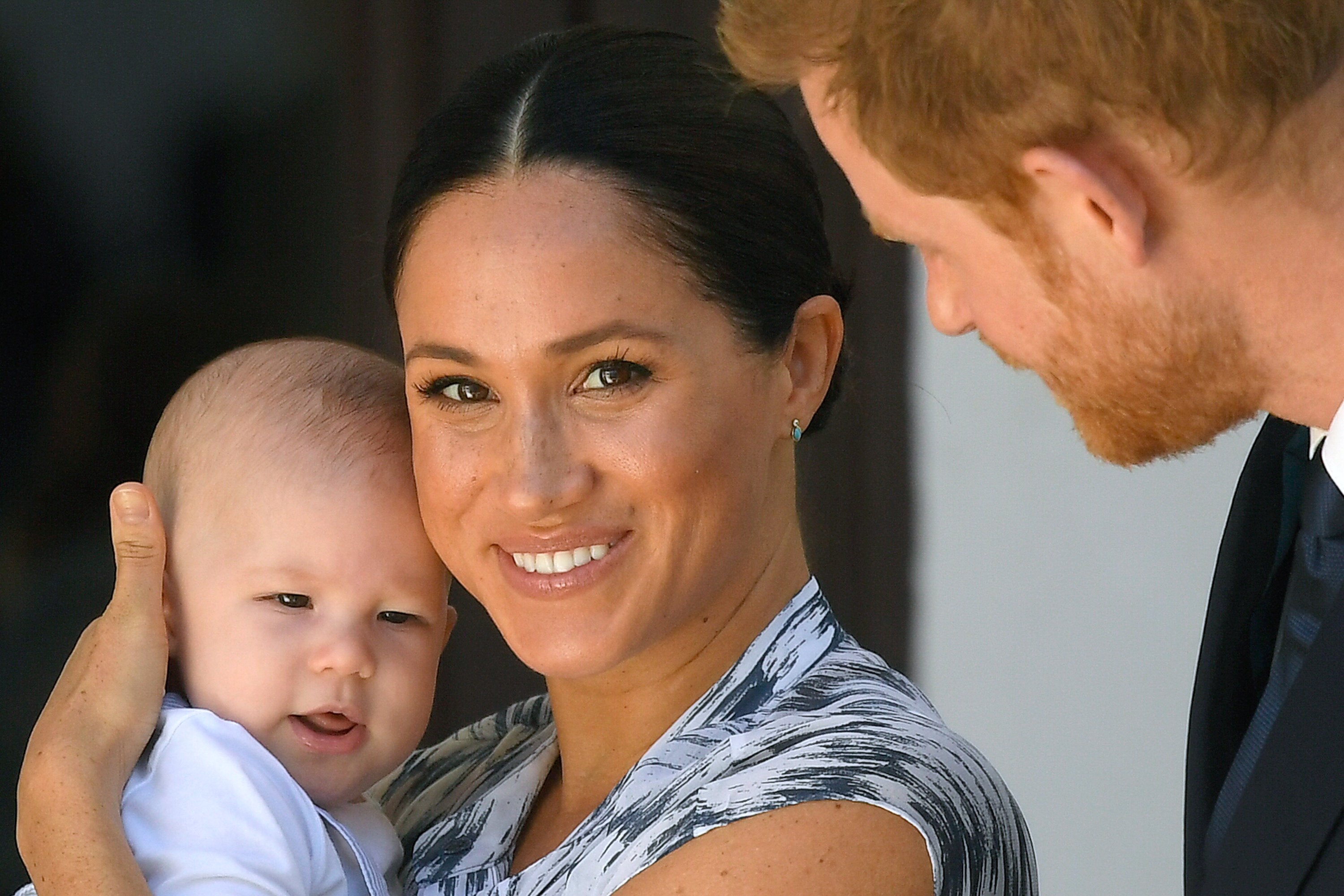 Prince Harry, Meghan Markle and their baby son Archie Mountbatten-Windsor during their royal tour of South Africa on September 25, 2019 in Cape Town, South Africa. / Source: Getty Images