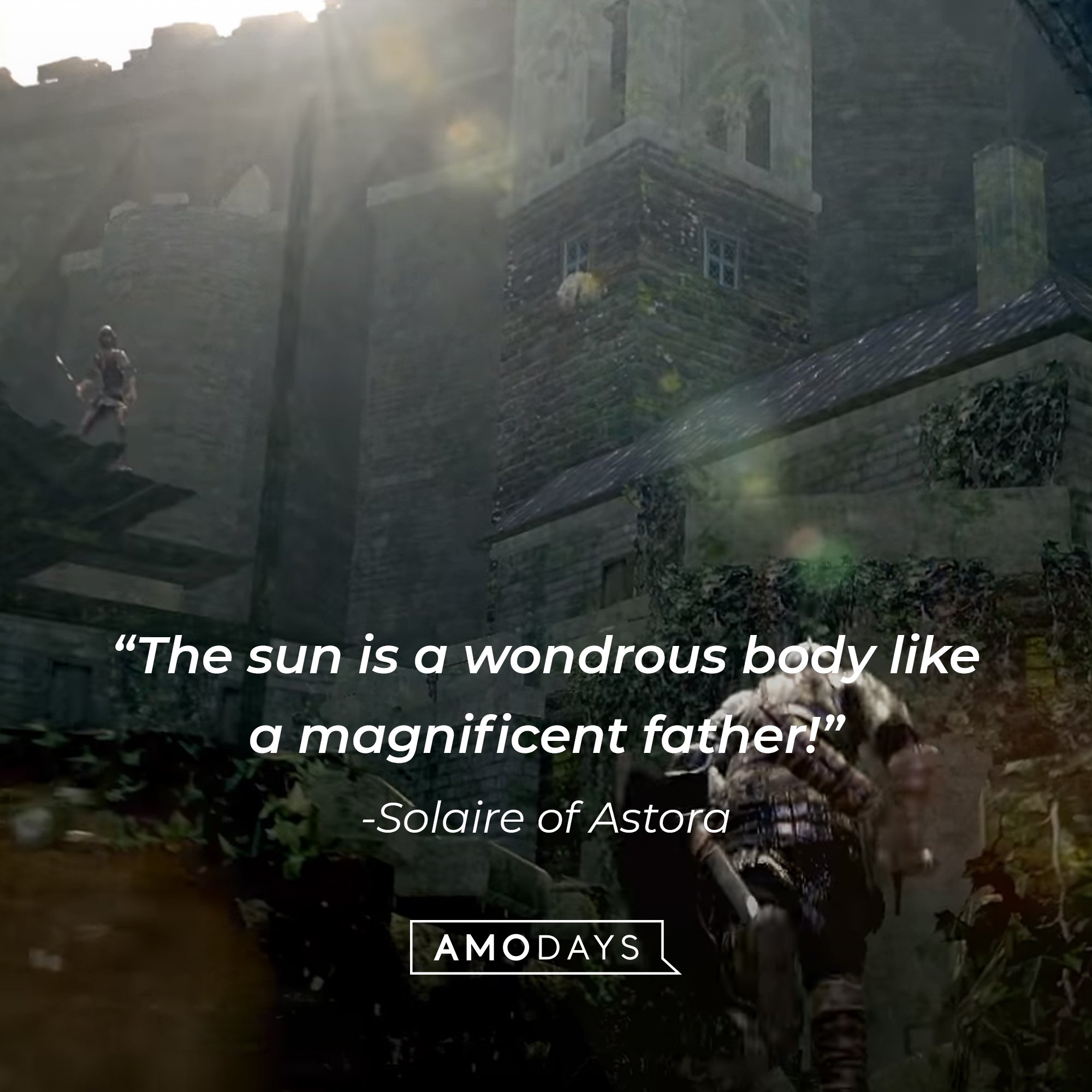  Solaire of Astora’s quote: "The sun is a wondrous body like a magnificent father!" | Image: AmoDays