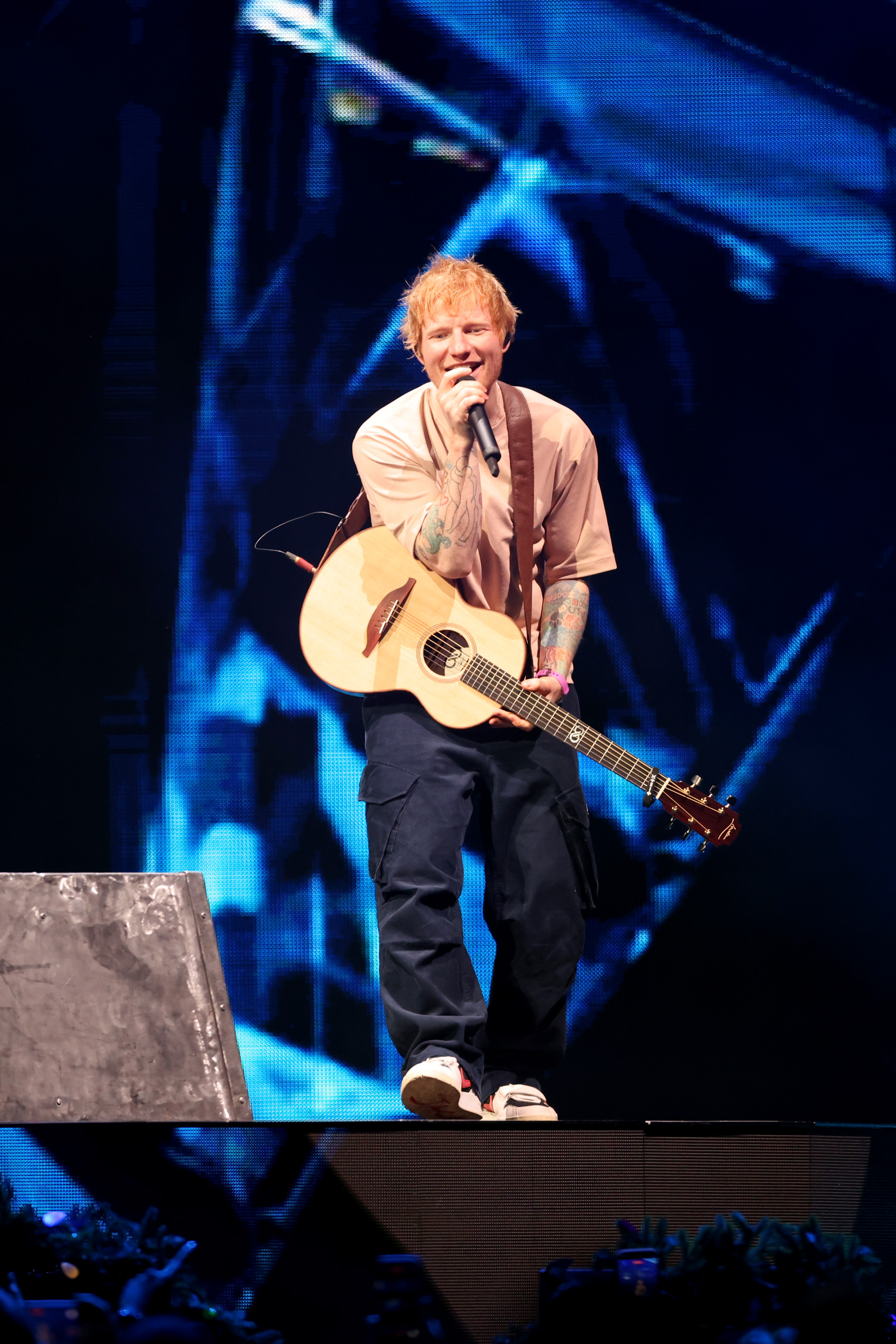 Ed Sheeran performs during iHeartRadio KISS108's Jingle Ball 2025 Presented By Capital One at TD Garden on 14 December 2025 in Boston, Massachusetts. | Source: Getty Images