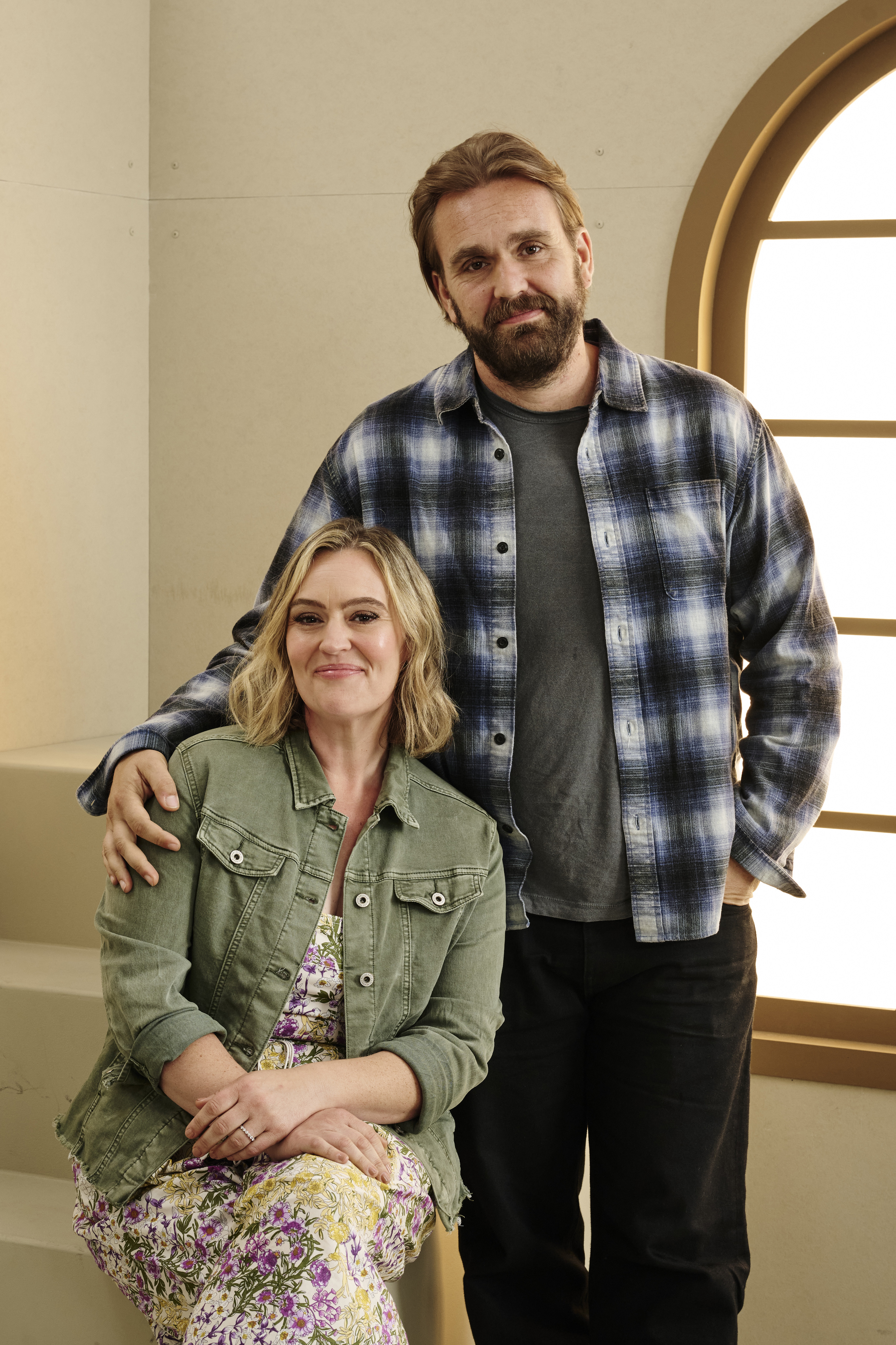 Jennifer Candy and Christopher Candy of "John Candy: I Like Me" pose in the Getty Images Portrait Studio Presented by IMDb and IMDbPro during the Toronto International Film Festival at InterContinental Toronto Centre on September 5, 2025, in Toronto, Ontario. | Source: Getty Images