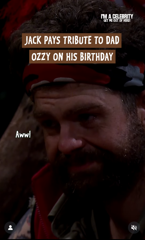 Jack Osbourne paying tribute to his dad, Ozzy Osbourne | Source: Instagram/iamacelebrity
