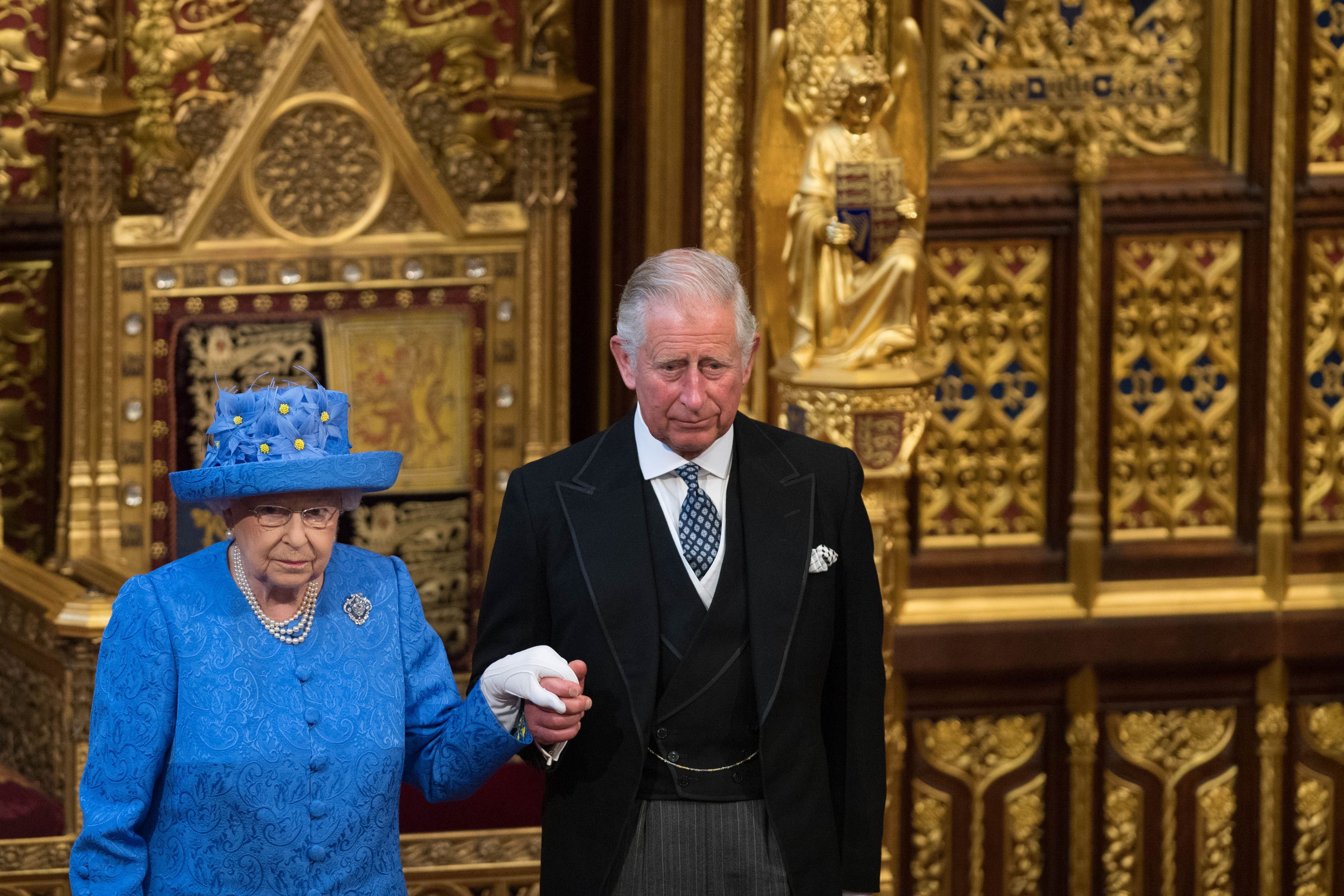 Queen Elizabeth II and her son Prince Charles attend the State Opening Of Parliament in the House of Lords at the Palace of Westminster on June 21, 2017 in London, England ┃Source: Getty Images