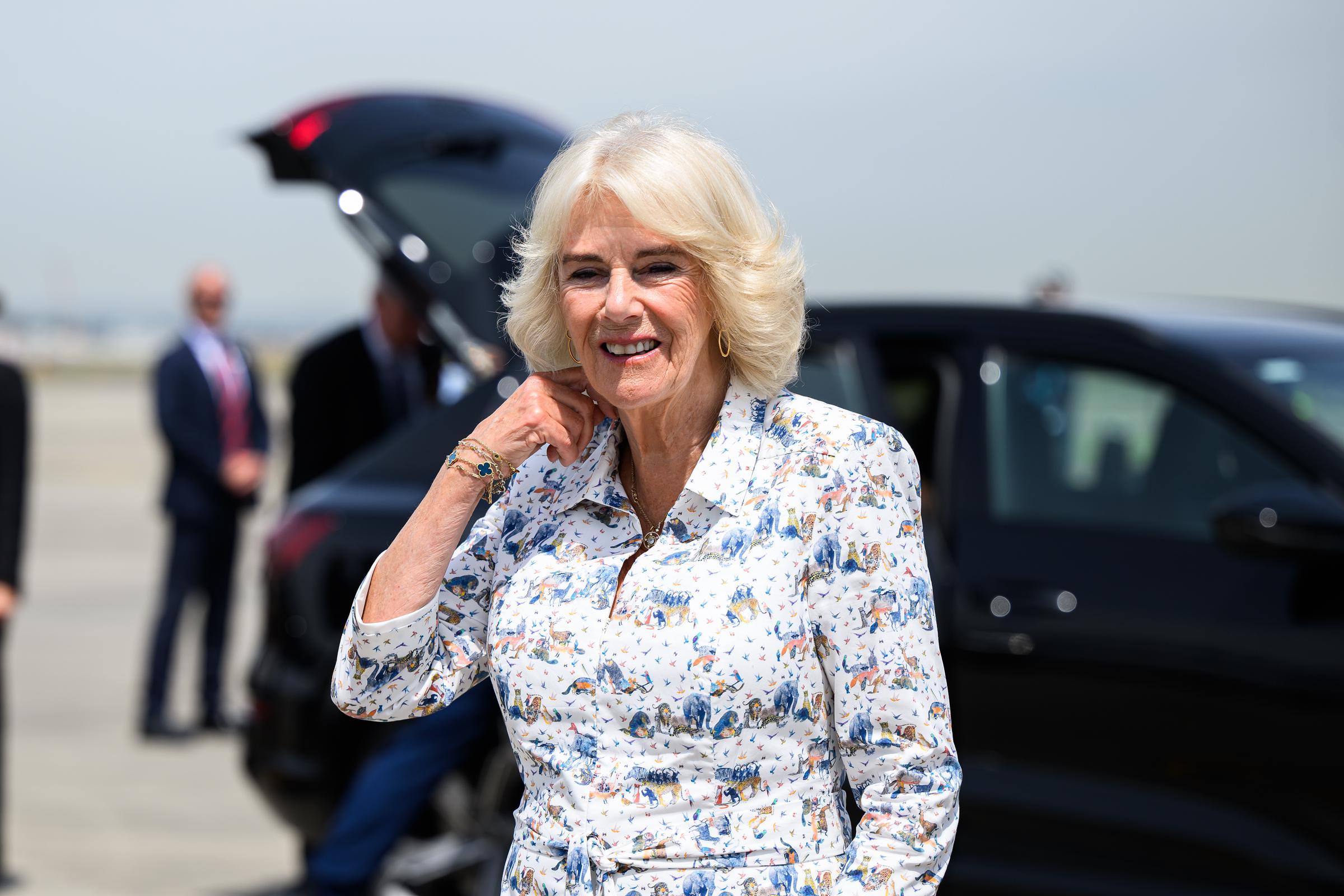 Queen Camilla at Sydney Kingsford Smith Airport on October 23, 2024, in Sydney, Australia. | Source: Getty Images