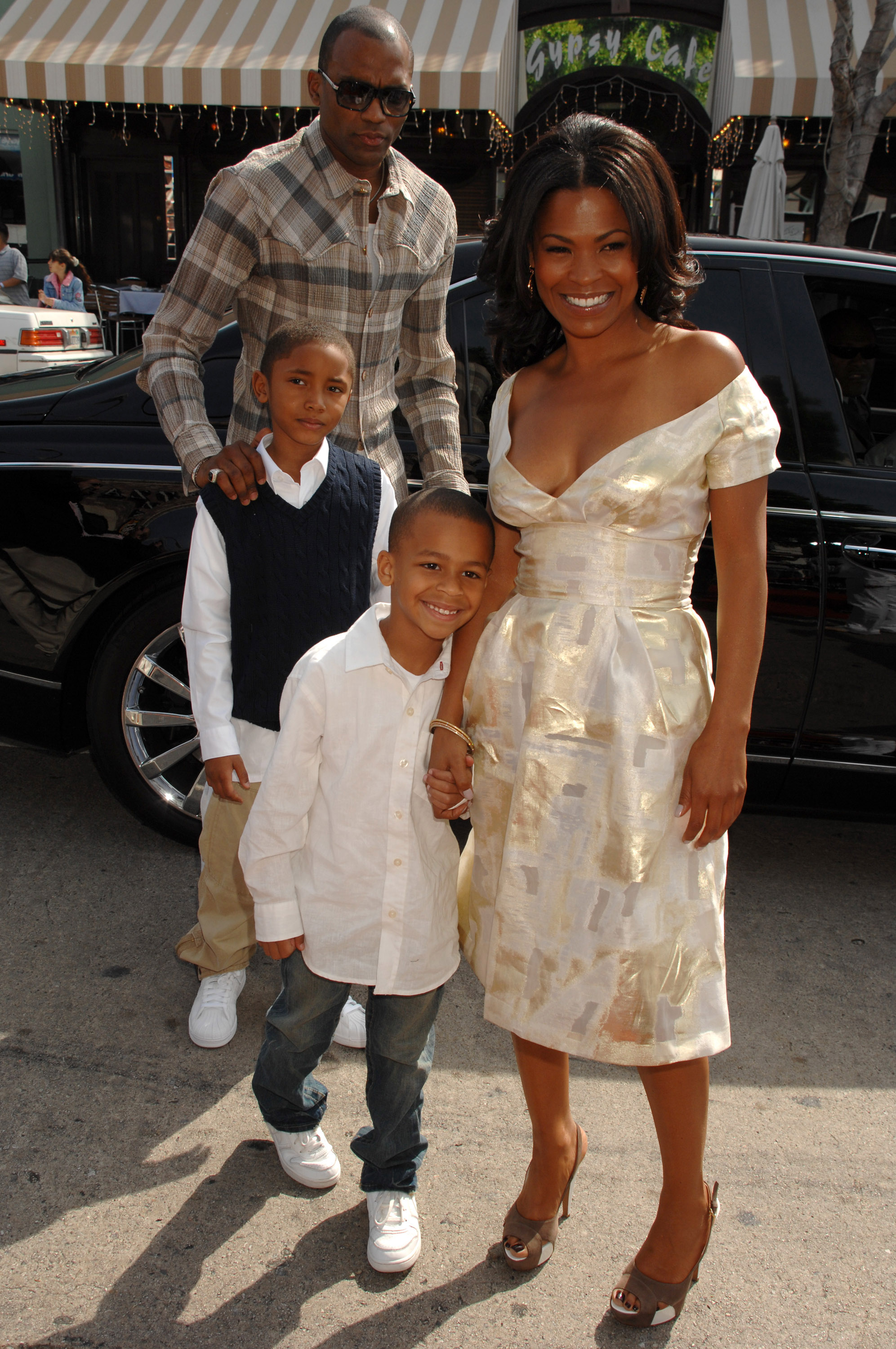 Nia Long and family during the "Are We Done Yet?" Los Angeles premiere red carpet at Mann Village Theater in Westwood, California, on April 1, 2007.