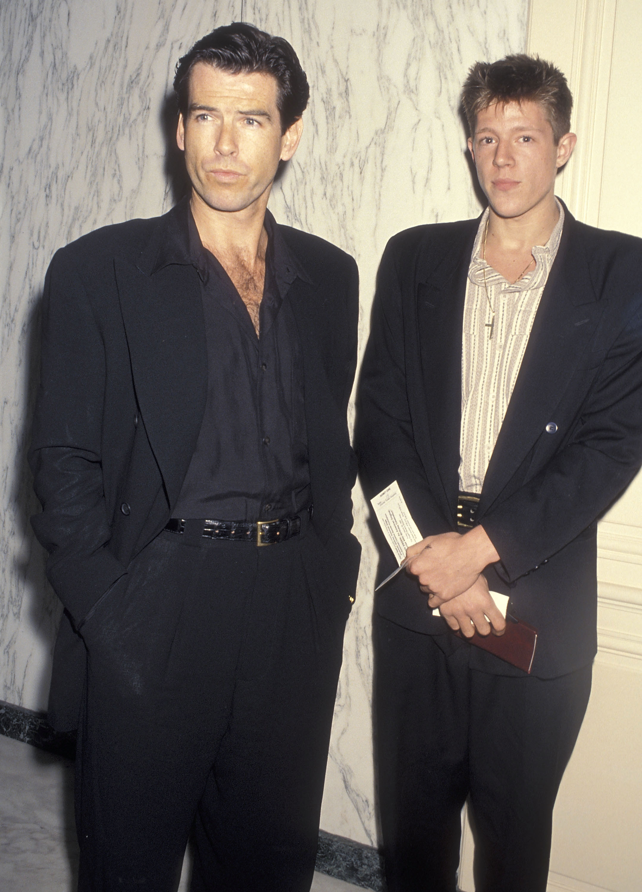 Pierce Brosnan and Christopher Brosnan during American Cinema Awards Foundation's 84th Birthday Celebration at Beverly Wilshire Hotel on March 20, 1992 in Beverly Hills, California. | Source: Getty Images