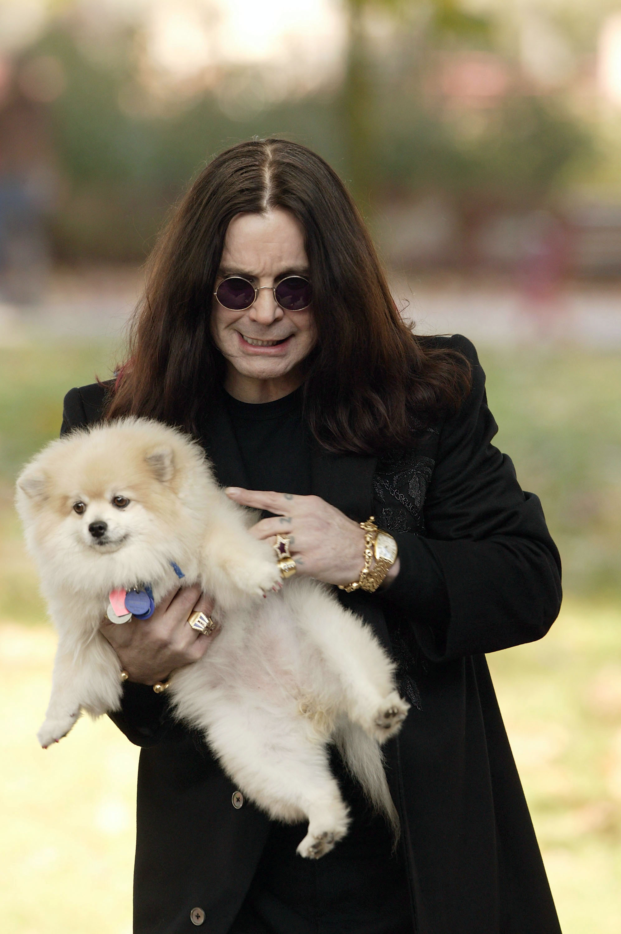 Ozzy Osbourne filming the video for his single "In My Life" on October 26, 2004, in Battersea Park, London, England. | Source: Getty Images