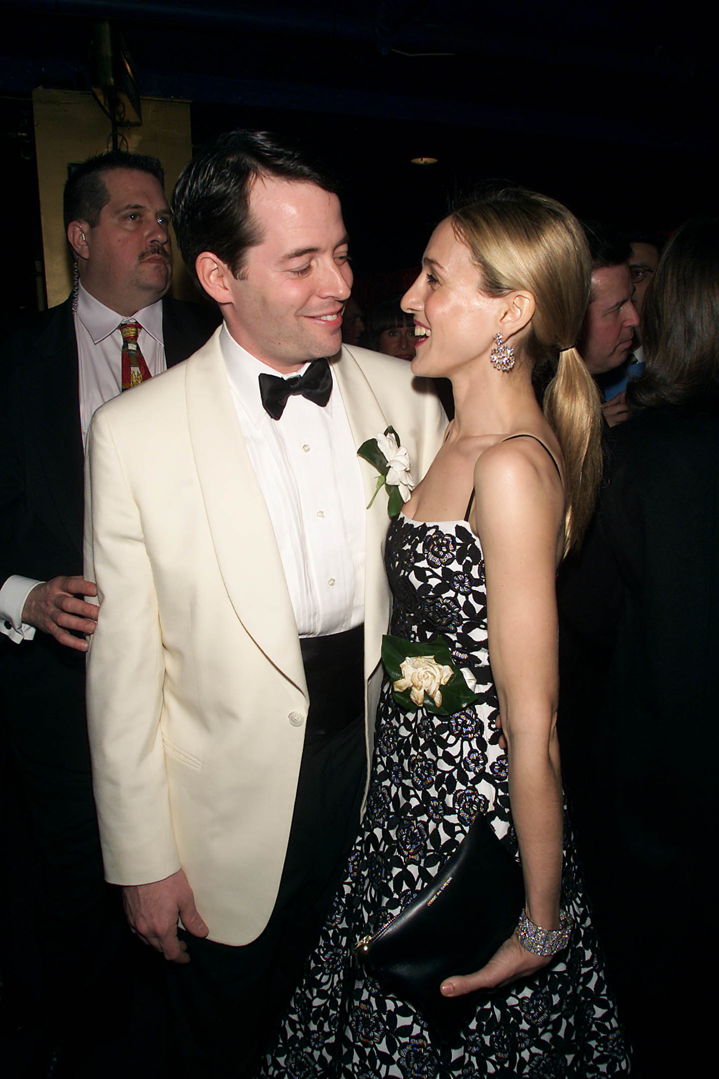 Matthew Broderick and Sarah Jessica Parker at the Broadway opening of "The Producers" after-party in New York City on April 19, 2001 | Source: Getty Images