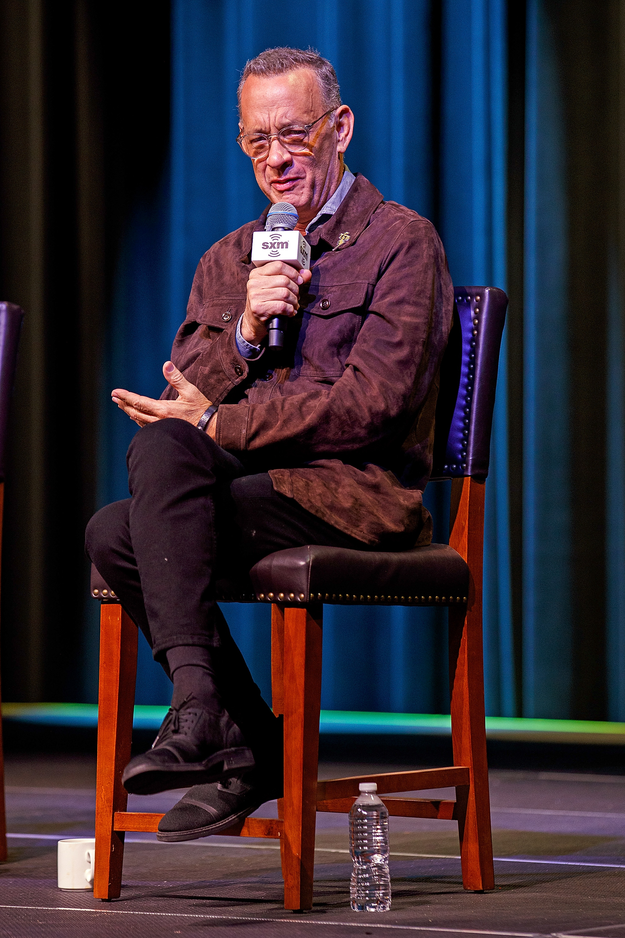 Tom Hanks speaking during the SiriusXM Town Hall event with the cast of "Elvis" in Memphis, Tennessee on June 13, 2022 | Source: Getty Images