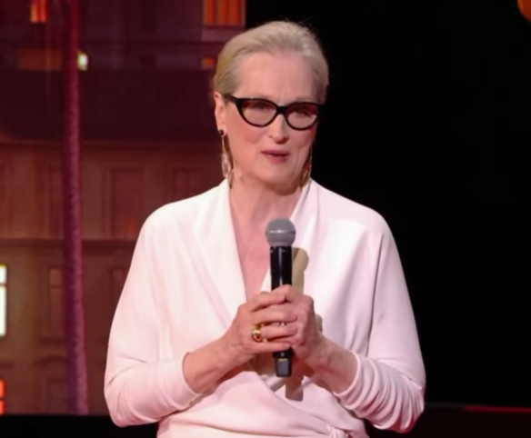 Meryl Streep accepts her lifetime achievement award, from a video dated May 15, 2024 | Source: YouTube/@France24_en