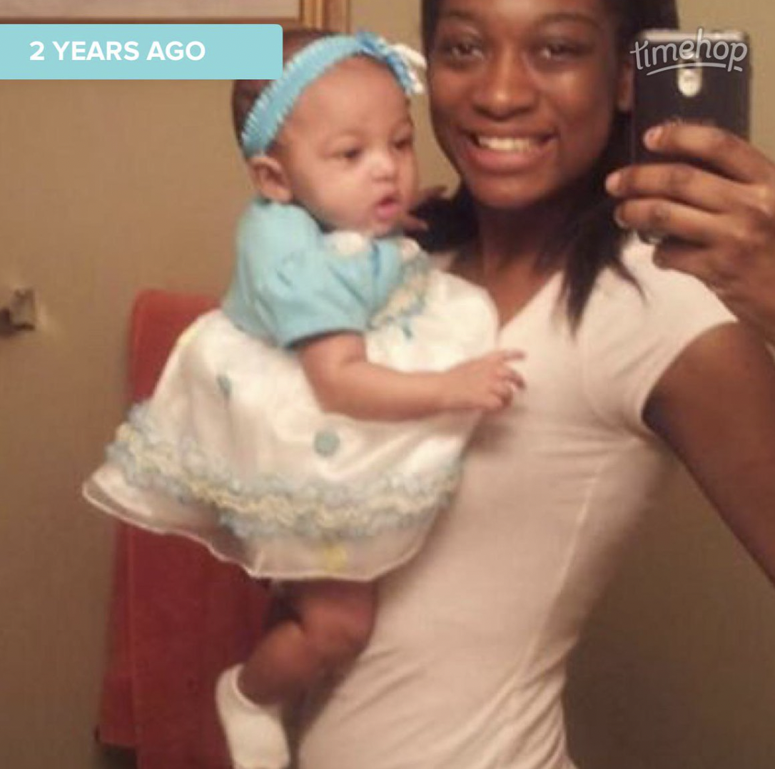 Chloe Chrisley with her biological mother, Angela Johnson, from a post dated April 2, 2015. | Source: X/@angej201211