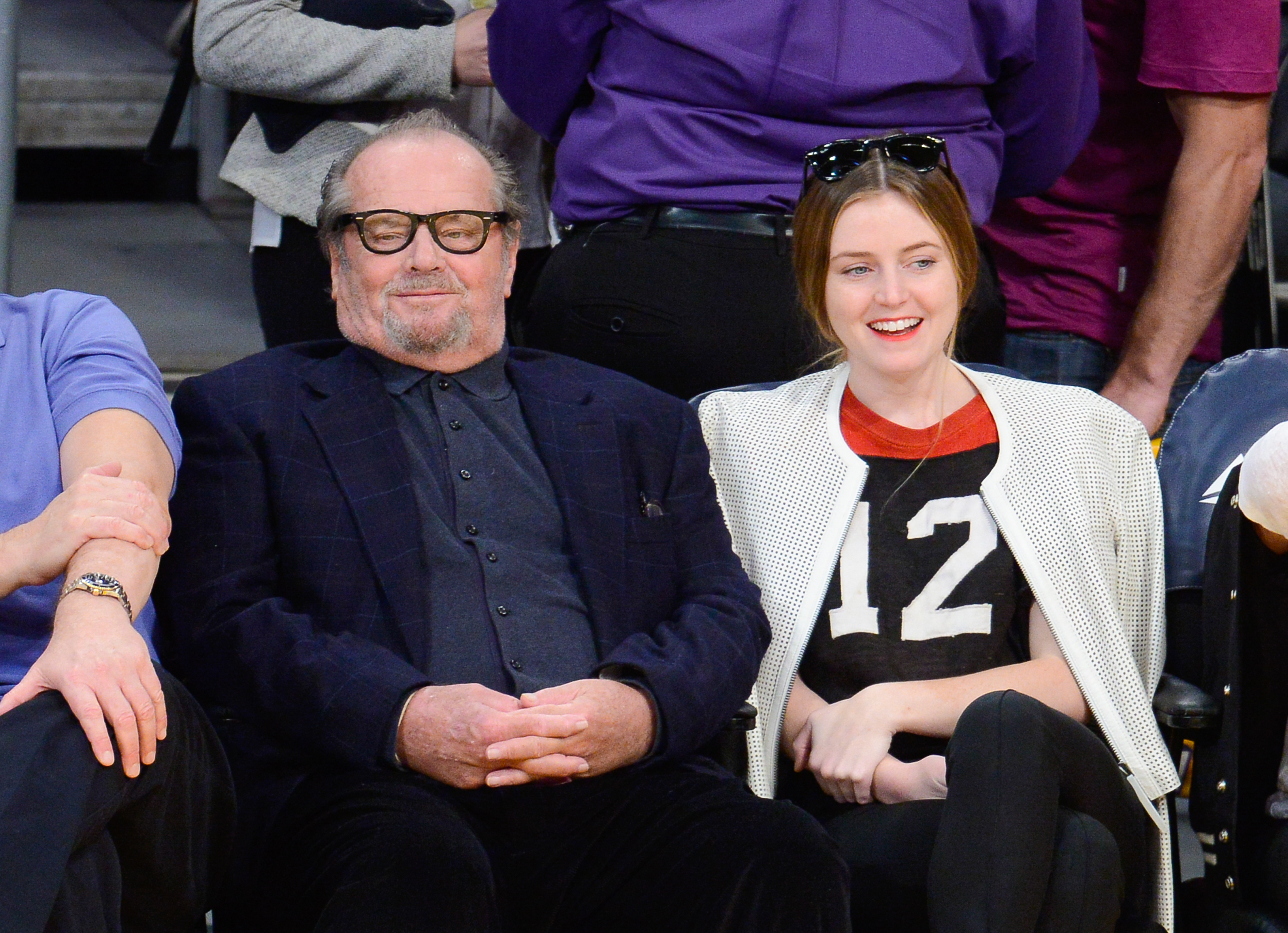 Jack and Lorraine Nicholson at a basketball game between the Golden State Warriors and the Los Angeles Lakers in Los Angeles, California on November 16, 2014. | Source: Getty Images