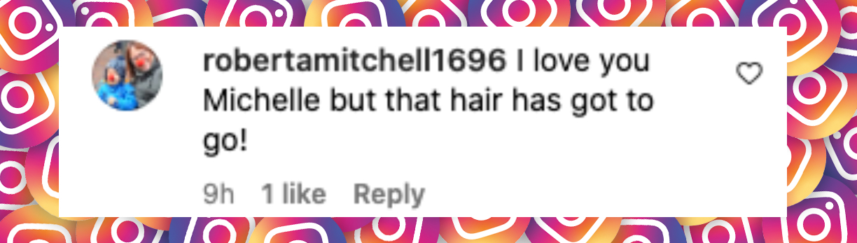 Netizen comment about Michelle Obama's hairstyle, posted on March 20, 2025. | Source: Instagram/michelleobama