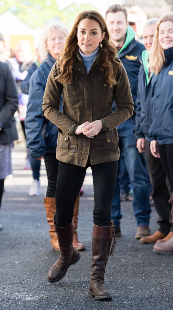 Kate Middleton made a surprise visit to The Ark Open Farm on February 12, 2020, in Newtownards, Northern Ireland | Source: Getty Images (Photo by Samir Hussein/WireImage)