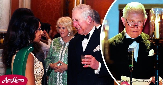Camilla, Duchess of Cornwall, dazzles in an extravagant sparkly gown at Buckingham Palace