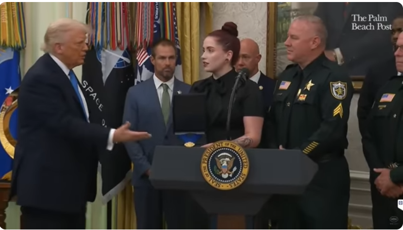 Donald Trump and Alexandria Diaz, from a post dated May 21, 2025 | Source: Youtube/@PalmBeachPost