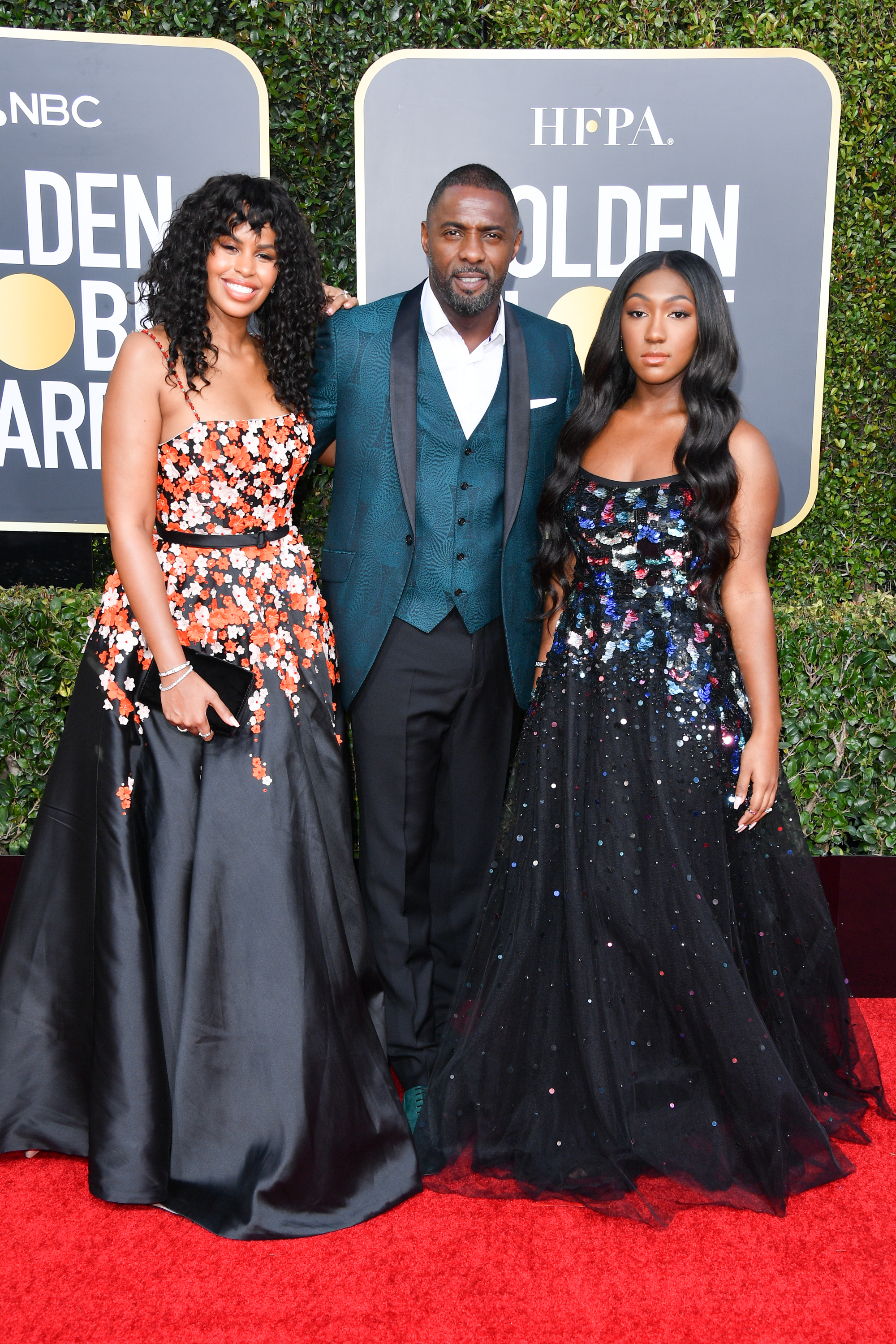 Sabrina Dhowre, Idris Elba and Isan Elba attend the 76th Annual Golden Globe Awards held at The Beverly Hilton Hotel in California on January 6, 2019. | Source: Getty Images