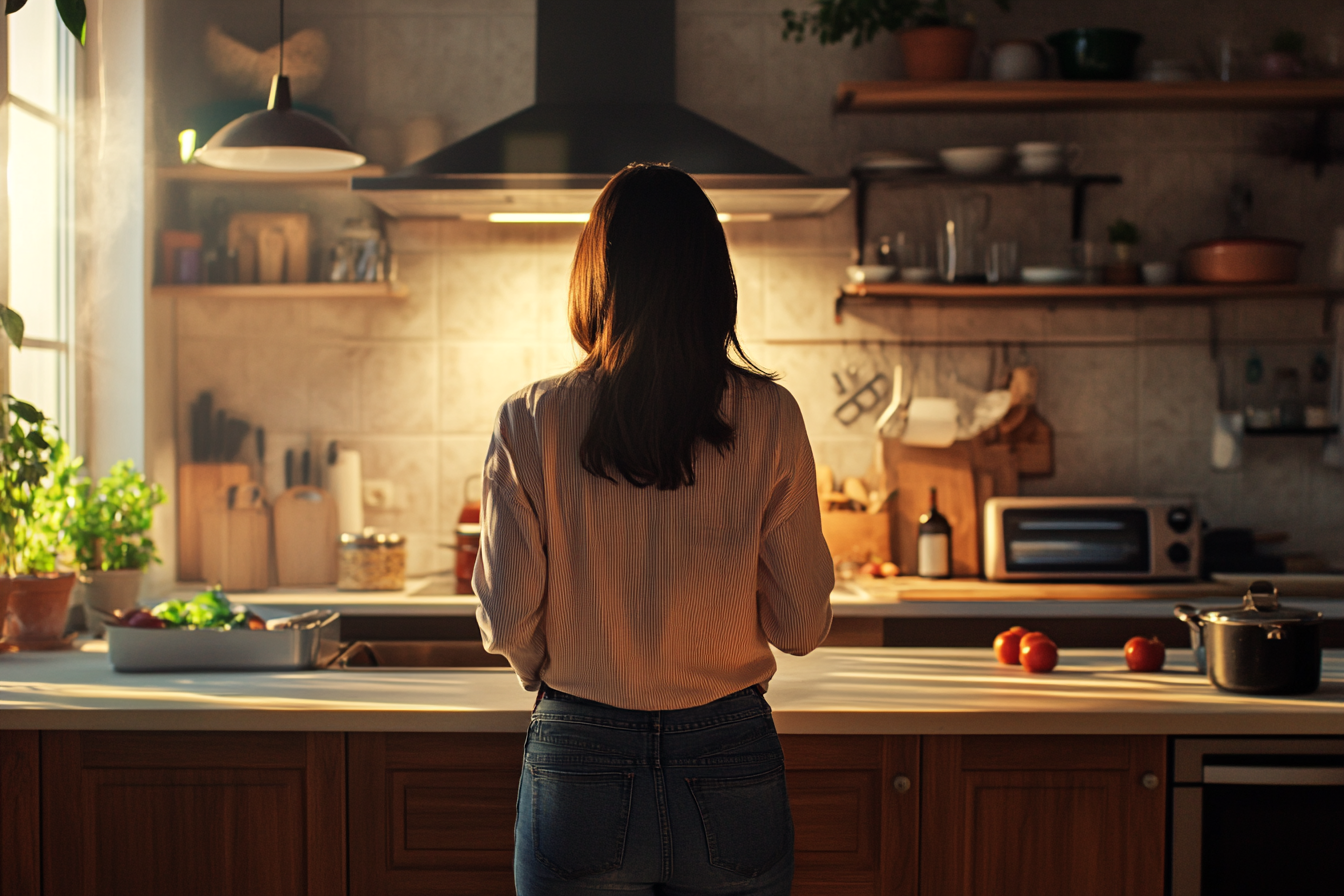 A woman in her kitchen | Source: Midjourney