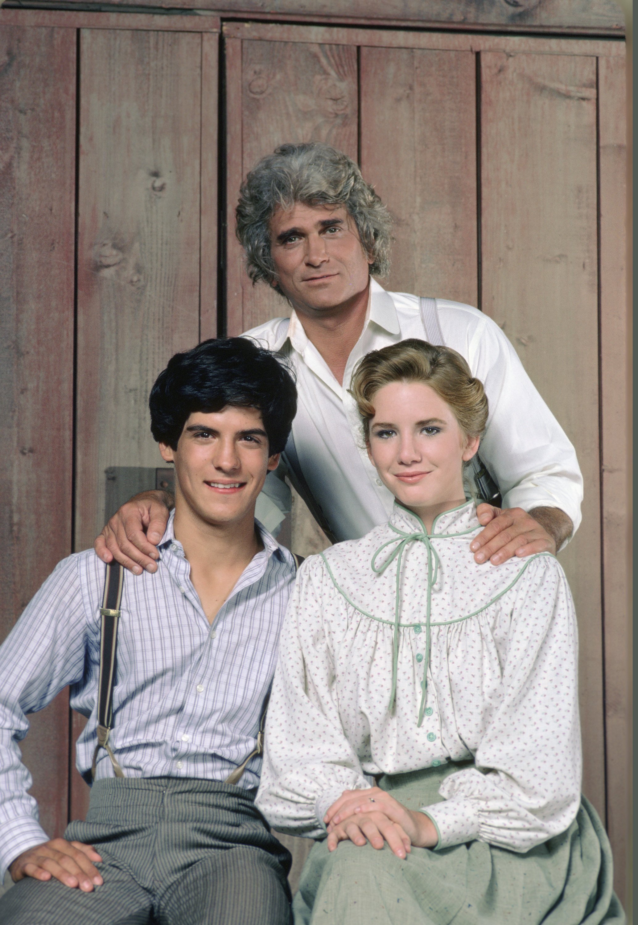 "Little House: A New Beginning" cast Matthew Labyorteaux, Michael Landon, and Melissa Gilbert on July 13, 1983 | Source: Getty Images