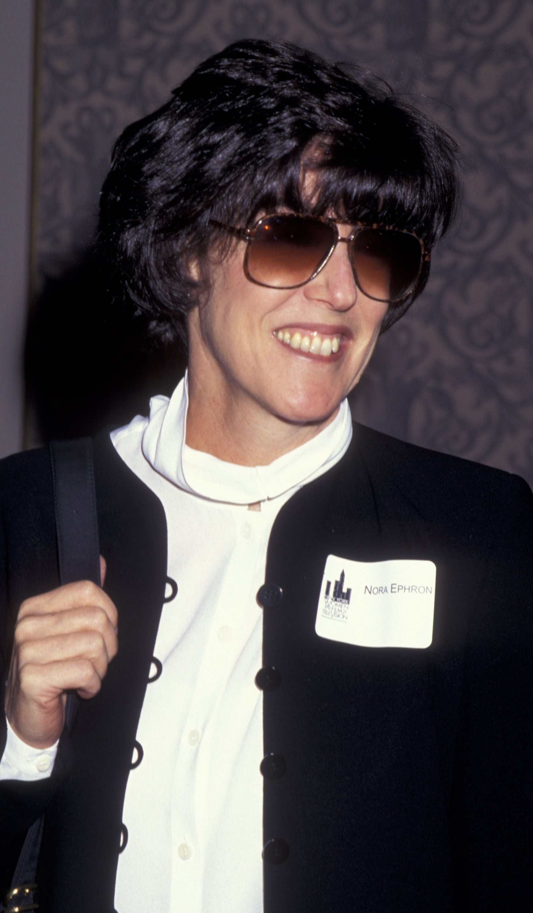 Nora Ephron at the Women in Film Holiday Luncheon on December 14, 1995 | Source: Getty Images