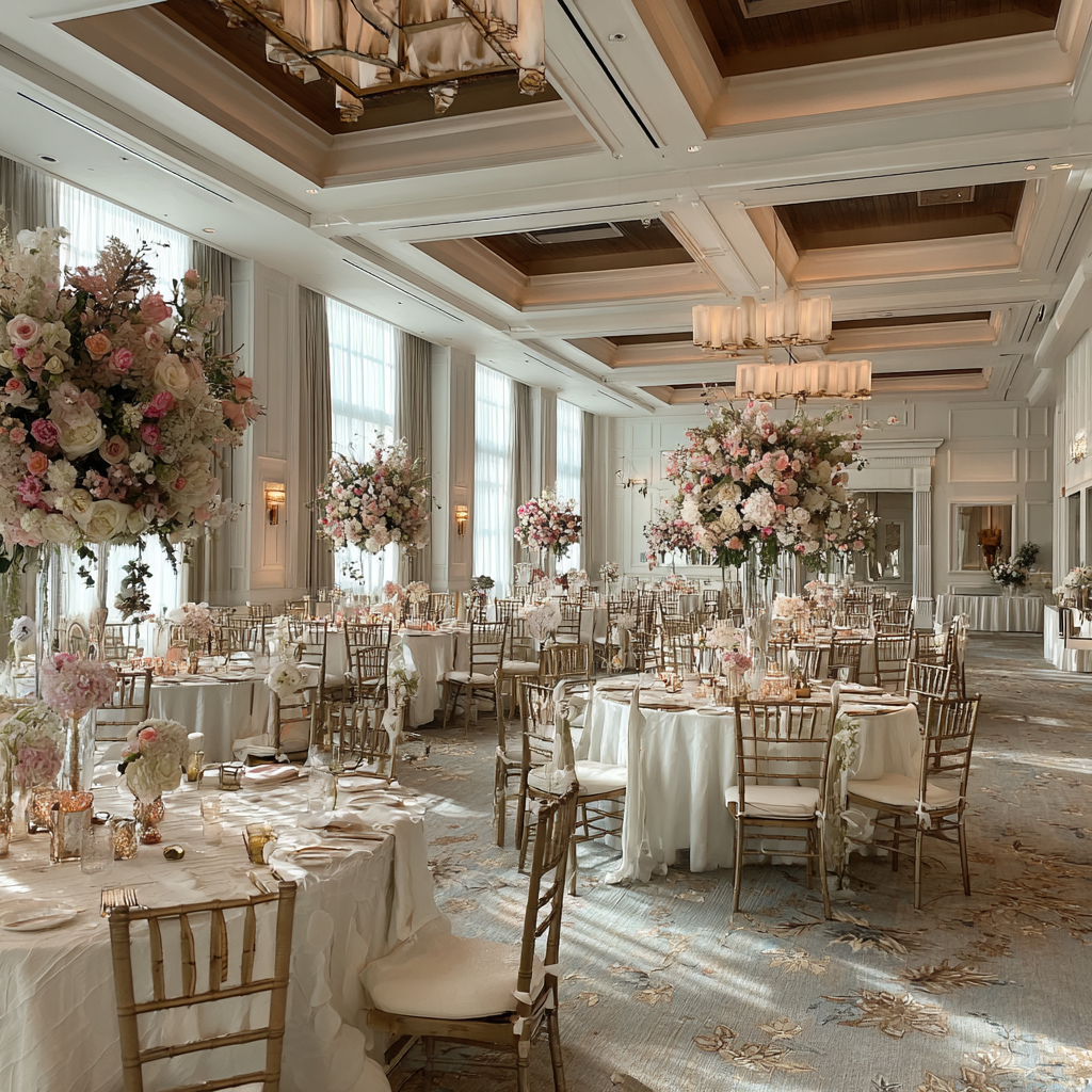 The interior of a hotel ballroom | Source: Midjourney