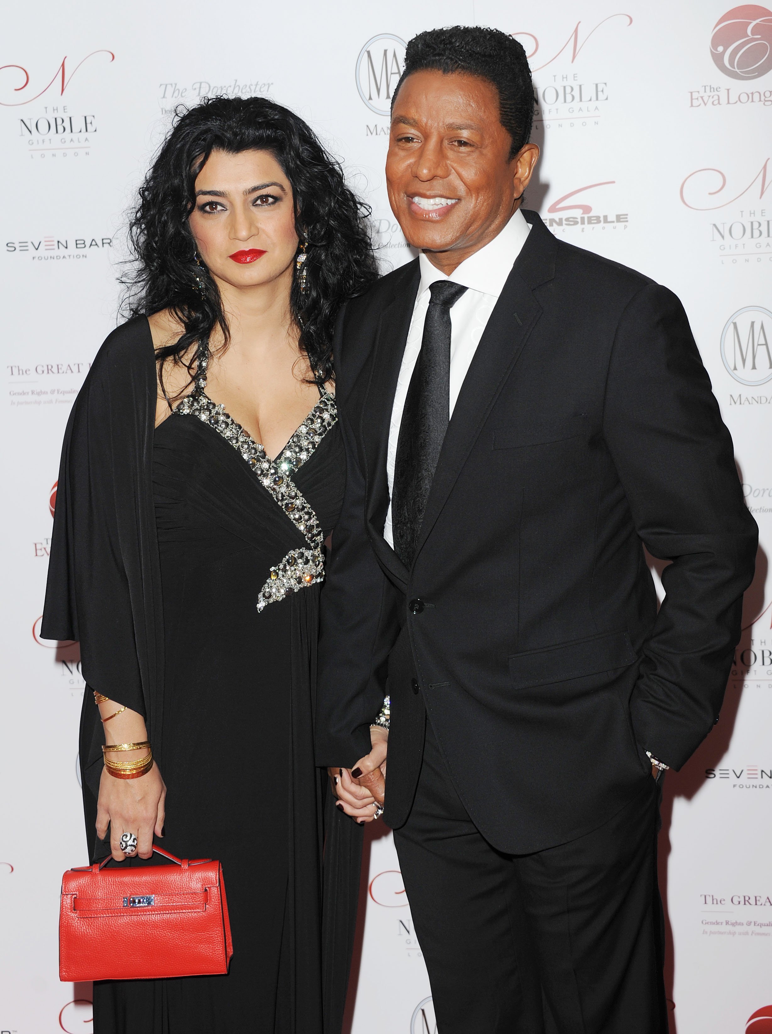 Halima Rashid and Jermaine Jackson at the Noble Gift Gala. December 10, 2011 | Photo: GettyImages