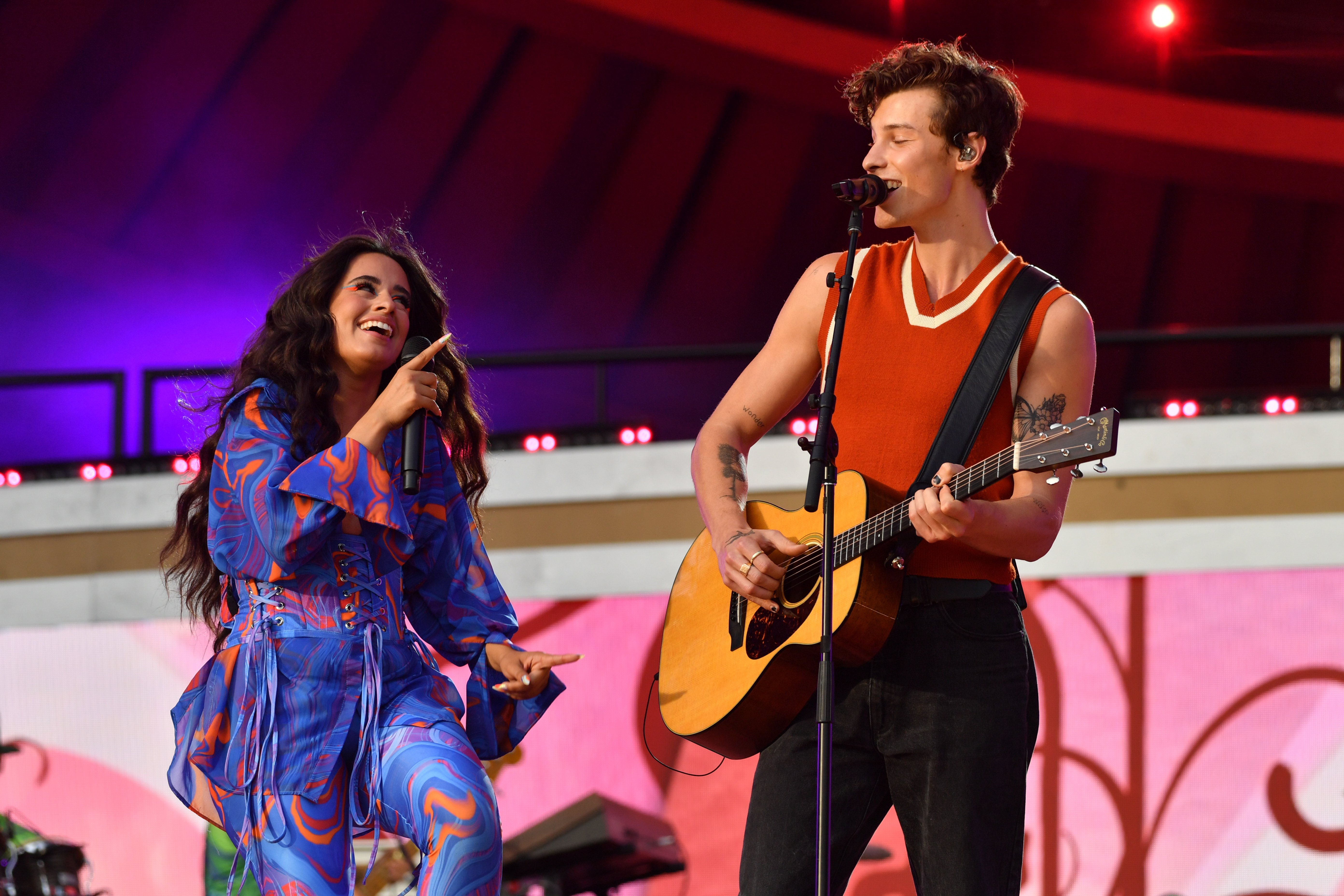 Camila Cabello and Shawn Mendes at Global Citizen Live on September 25, 2021 in New York City. | Source: Getty Images