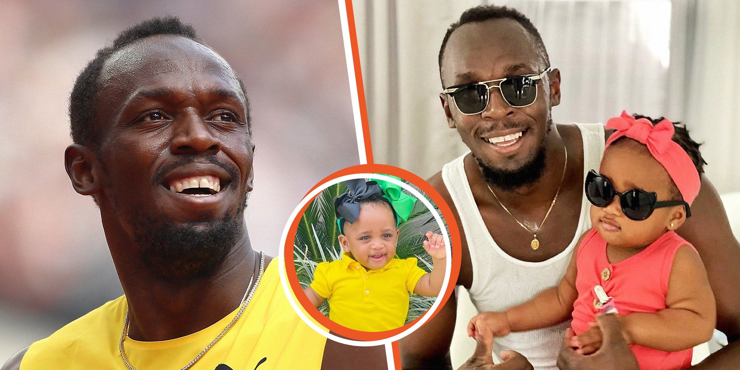 Olympia Lightning Bolt with Usain Bolt | Source: Getty Images and Instagram.com/usainbolt