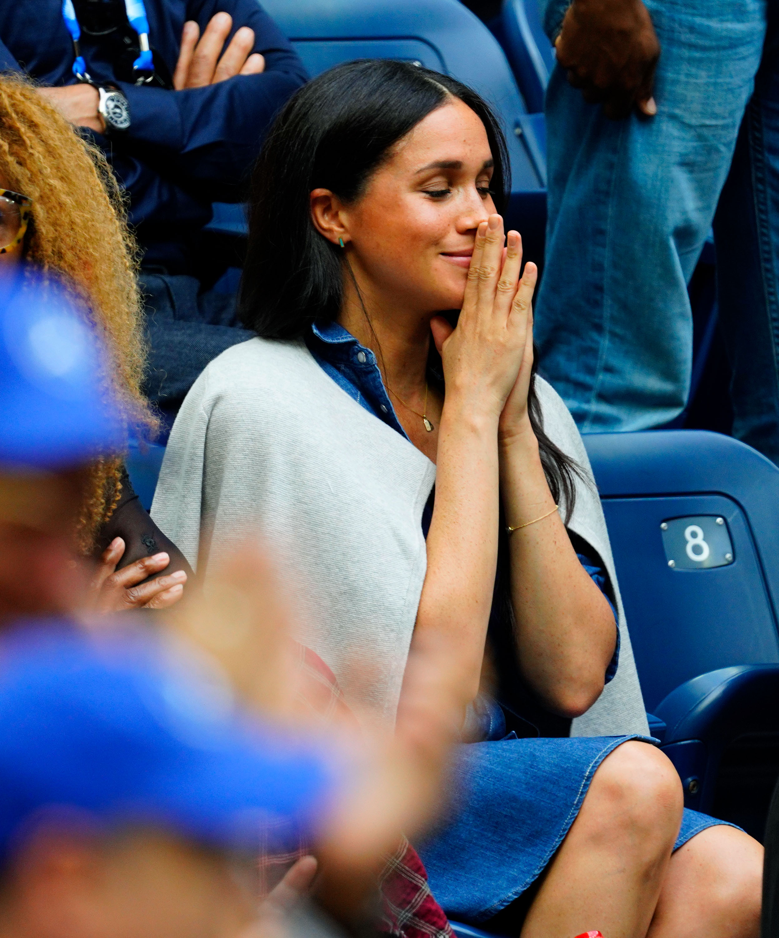 Meghan Markle watches Serena Williams at the 2019 US Open Women's final on September 7, 2019 in New York City | Source: Getty Images