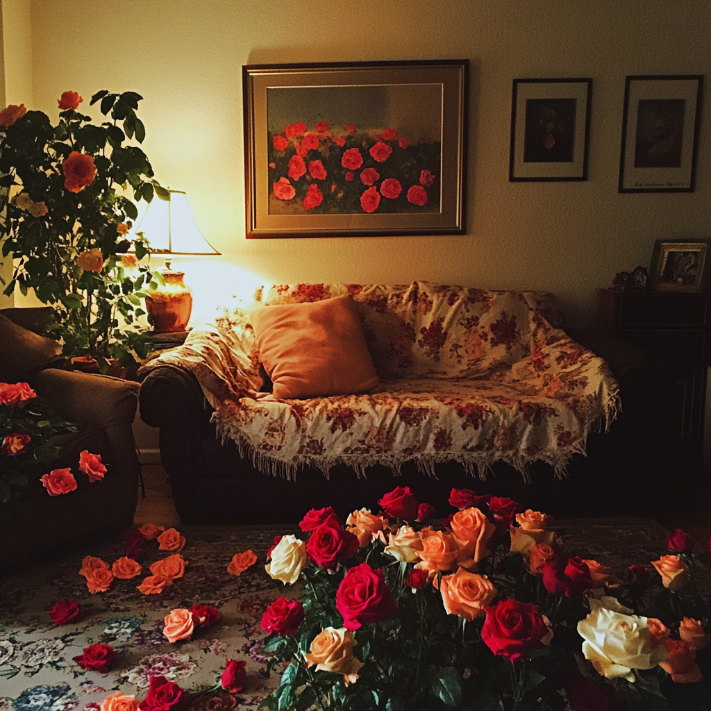 Roses in an apartment | Source: Midjourney