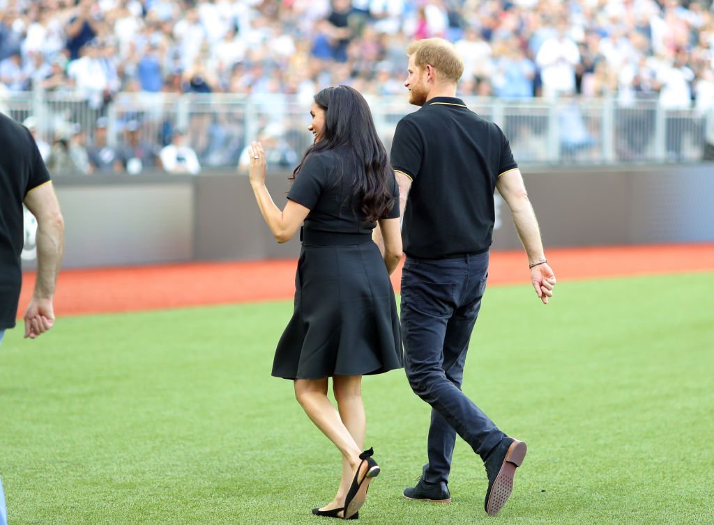 Prince Harry and Meghan at the baseball game in London Stadium on June 29 | Photo: Getty Images