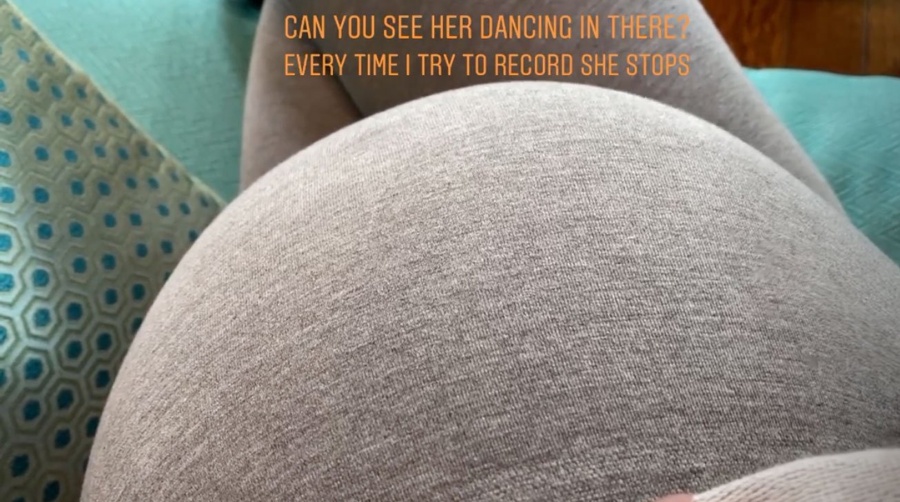 A screenshot of Jodie Turner-Smith's Instagram Story of her belly | Source: Instagram.com/jodiesmith