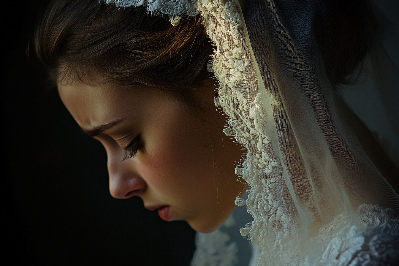 An emotional bride | Source: Midjourney