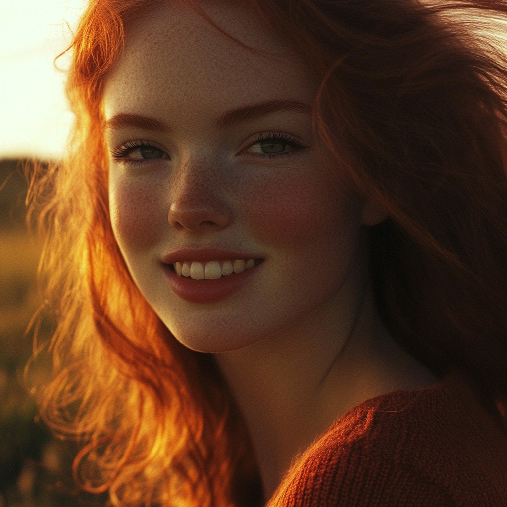 A cheerful woman smiling | Source: Midjourney