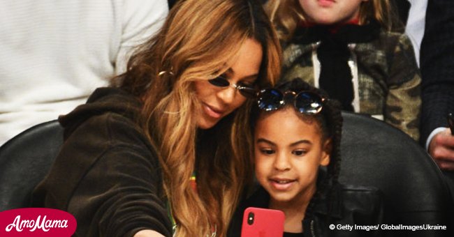 Beyonce's daughter flashes cute wave at Coachella as she adorably watches mom's performance