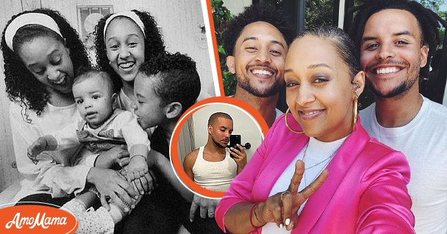 A childhood picture of the Mowry siblings [Left] Tahj, Tavior and Tia Mowry posed for a selfie [Right] Tavior Mowry showing off his new haircut [Center] | Photo: Instagram/tahj_mowry & Instagram/tiamowry & Instagram/taviordontaemowry