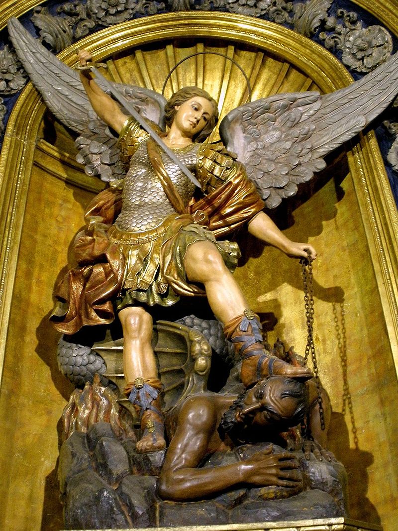 San Miguel Arcángel en la Basílica de la Merced de Barcelona. | Foto: Wikimedia Commons