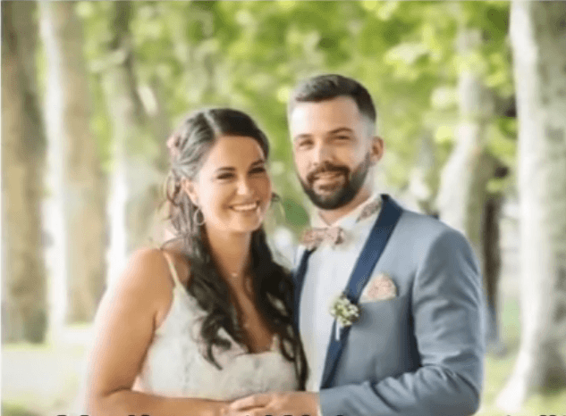Marlène et Kévin prenant la pose apres leur mariage. | Youtube/France Spoilers