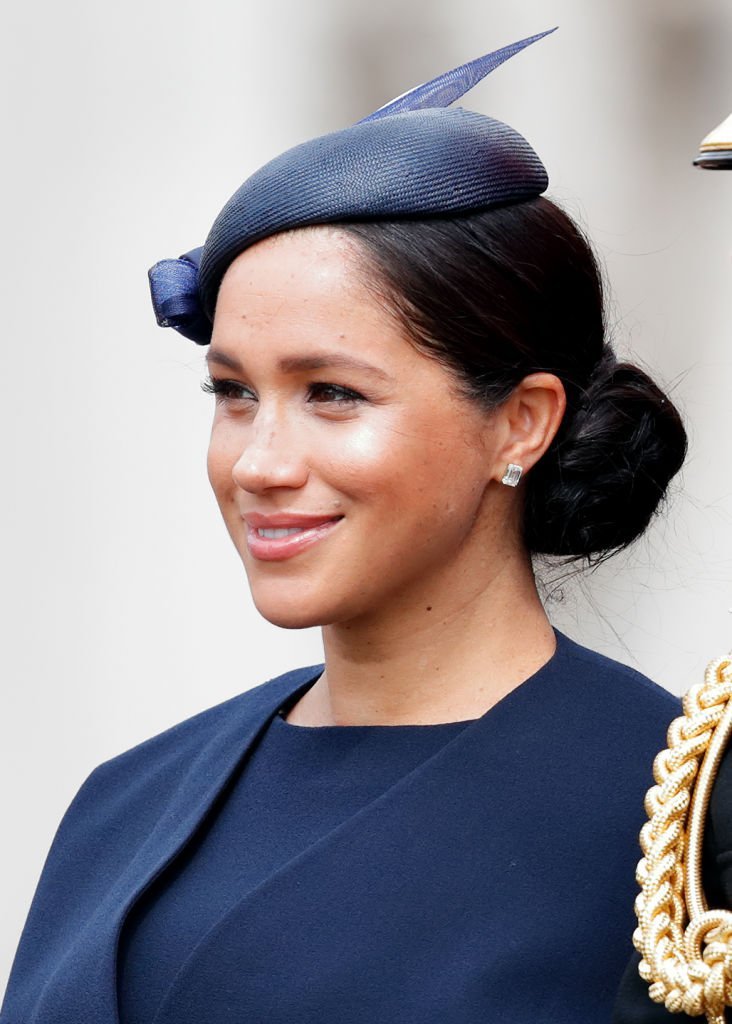Meghan, Duchess of Sussex travels down The Mall in a horse drawn carriage during Trooping The Colour, the Queen's annual birthday parade | Photo: Getty Images