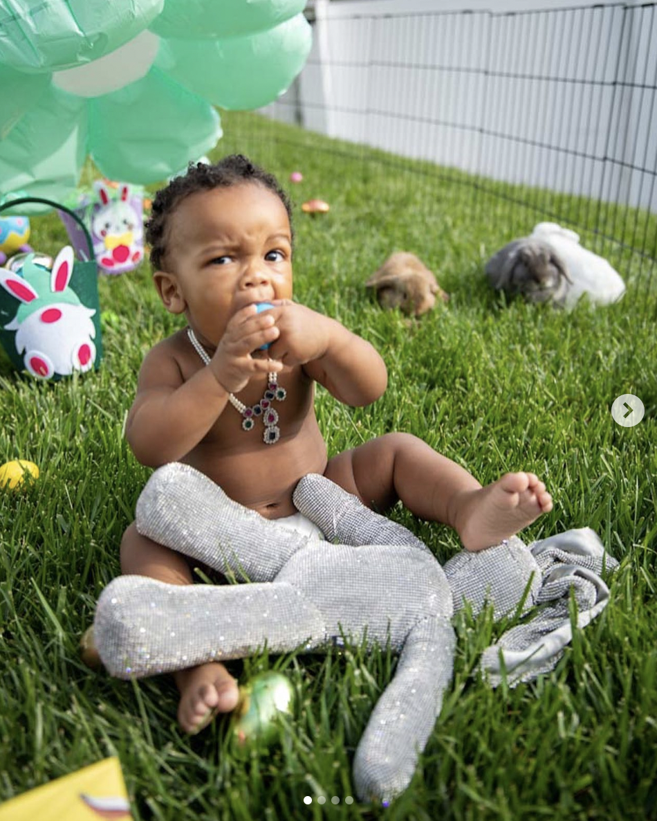Rihanna's son photographed at Easter, published in April 2023 | Source: instagram/badgalriri