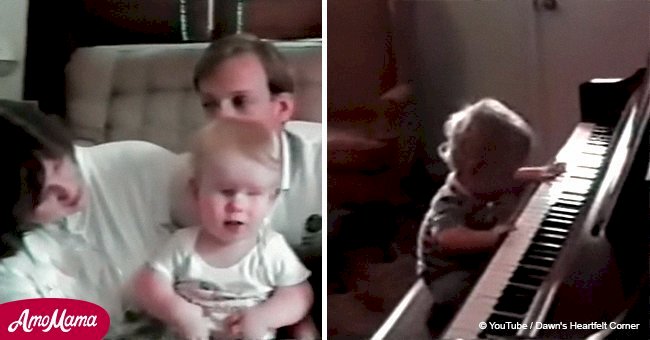 Little boy born without eyes stuns parents with his piano playing