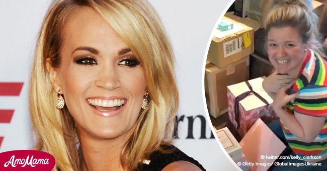 Kelly Clarkson shows off adorable gift Carrie Underwood sent her 