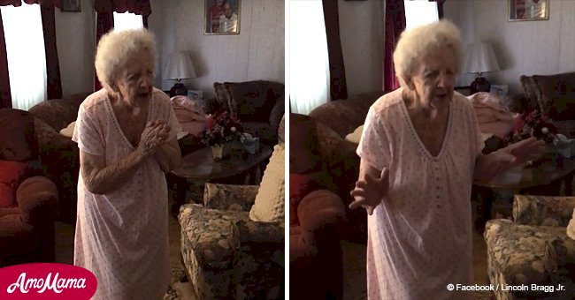 90-year-old lady starts spontaneously singing gospel for family in this viral video
