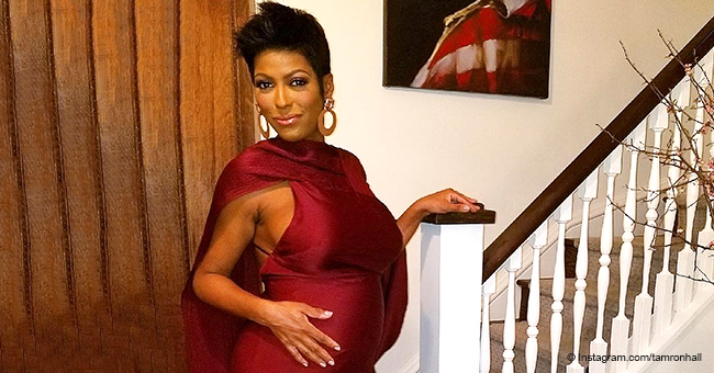 Pregnant Tamron Hall Proudly Cradles Her Growing Baby Bump in Gorgeous Floral Midi Dress
